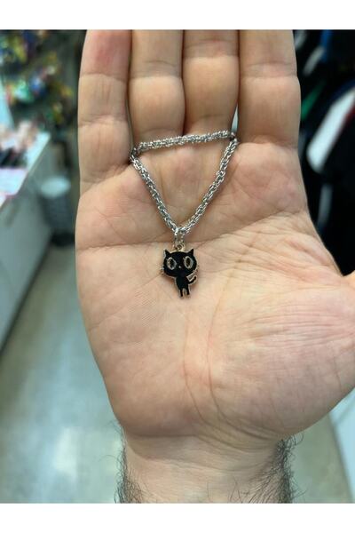 Kuzgunshop Sevimli Kara Kedi Kolye