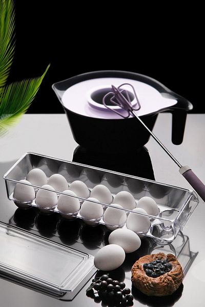 Open Home Concept 14-Piece Maxi Egg Storage Container with Lid Transparent