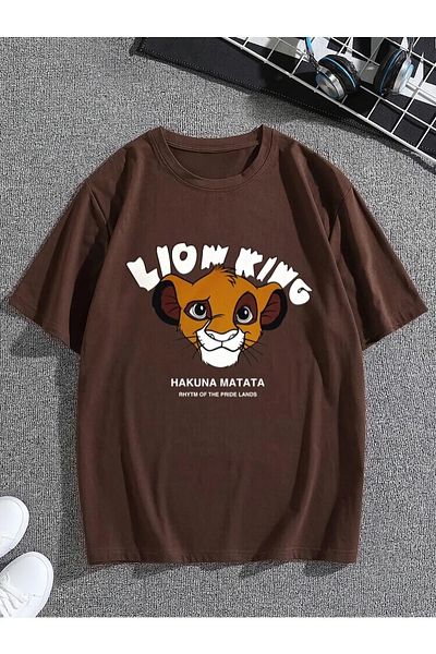 Machetta Детска памучна тениска с щампа Hakuna Matata - голям размер