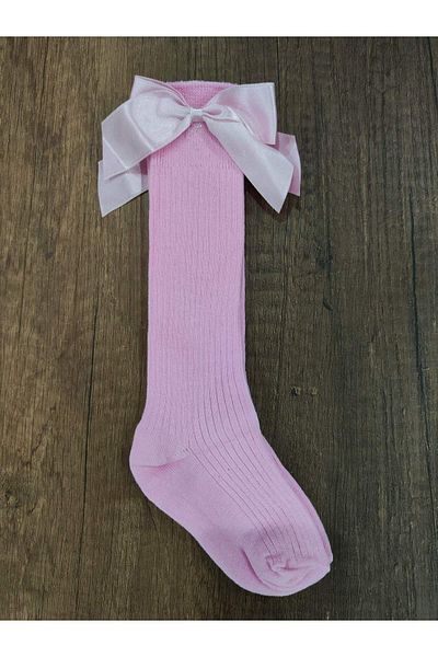 Leement socks 6 чифта памучни чорапи с маншети с панделка за момичета