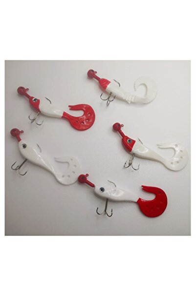 ALDOS Turna Silikon Set 10 Cm, Orak Kuyruk Silikon Yem 5'li Paket