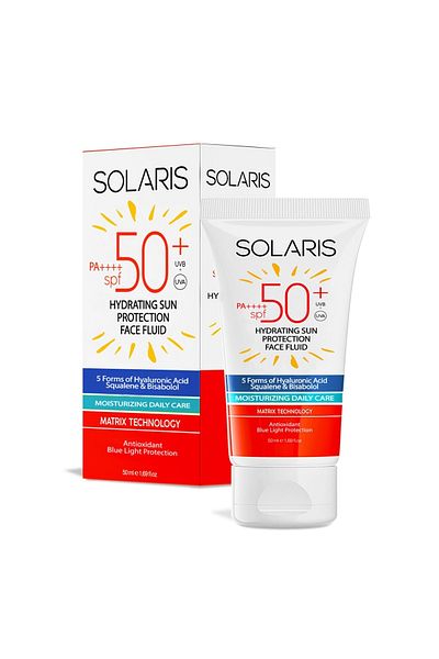 SOLARIS 50 ML Sunscreen - Moisturizing and Easy Absorbing SPF 50 for All Skin Types