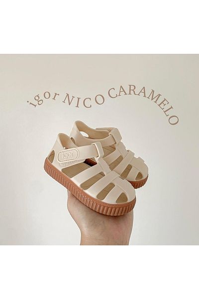IGOR Unisex dětské sandály Nico Caramelo Ivory