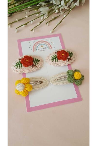 Kadın Girişimciler Atölyesi Затискач для волосся з 4 квітковими затискачами