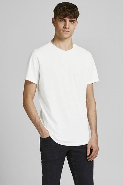 Jack & Jones Men's Jjebasher Crew Neck T-shirt 12182498 White