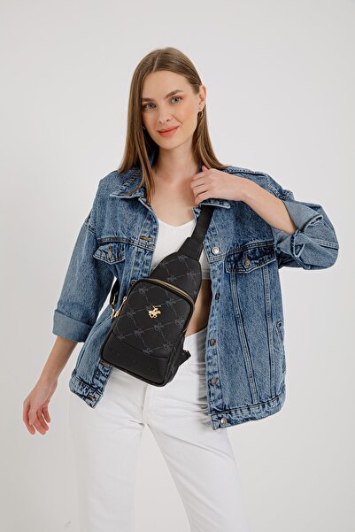 Beverly Hills Polo Club حقيبة كتف نسائية سوداء 05BHPC109