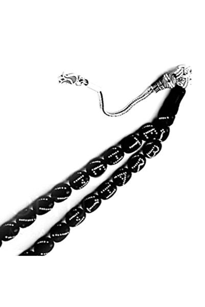 AbbasShop Gümüş Kakma Işlemeli Isim Yazılı Gürcistan Oltu Tesbih