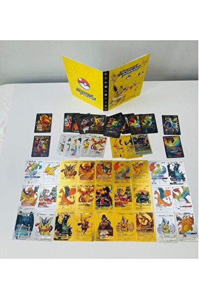 Abetto Market Pokemon Game Card Gold-black & Silver Special Series 50 Cards a...