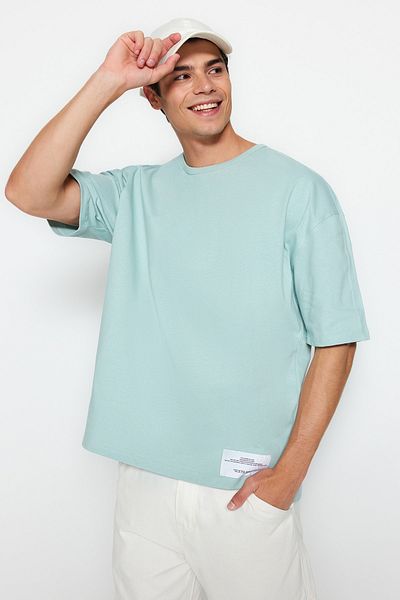 Trendyol Collection Limited Edition Blue Relaxed Crew Neck Short Sleeve T-Shirt TMNSS23TS00267