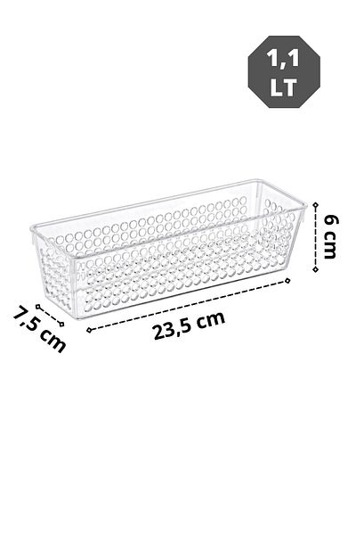 Open Home Concept 1.1 Lt Handy Narrow Refrigerator & Cabinet Organizer 3 Pieces 23.5x7.5x6 Cm