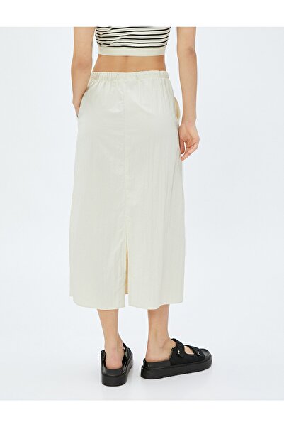 Koton Padáková sukně Midi s detailem kapsy, elastický pas, zarážka