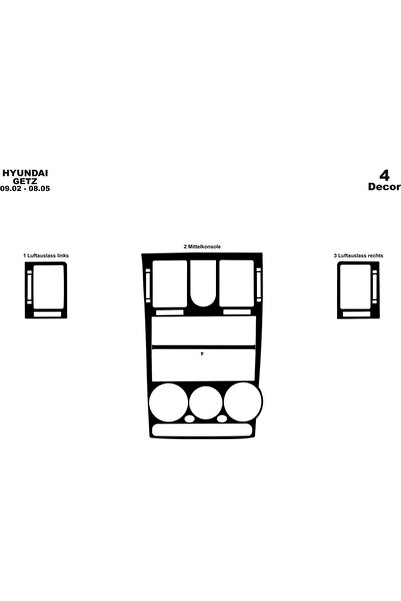 meriç cockpit design ميريتش ®   هيونداي جيتز توريد توريد أمامي أسود لامع 4 قط...