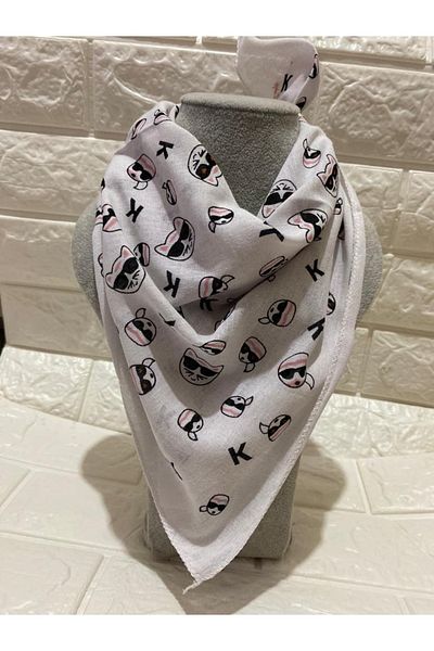 sema aksesuar Unisex Cat Patterned Scarf - Bandana - Glasses Bandana Cat Cotton Scarf