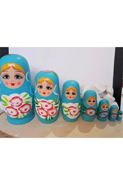 MOBGİFT Ahşap 7’li Matruşka Bebek