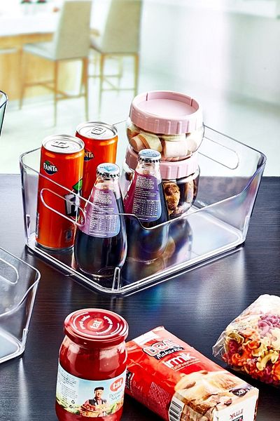 Open Home Concept 7 Lt Clear Refrigerator & Cabinet Organizer 30.5x21.5x12.5 Cm