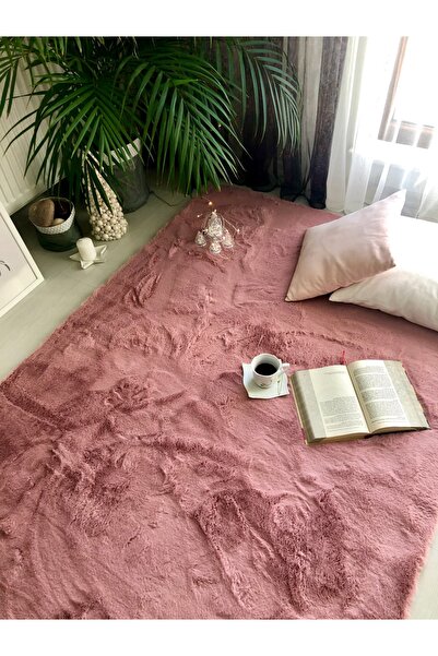 MYHOME HALI Rabbit Rug 3d Kaymaz Taban Post Halı Pembe