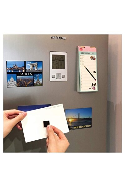 AYMAGNET 3m 90 Adet 15x15 Yapışkanlı Mıknatıs Magnet, Mıknatısı Dolap, Nişan, Bebek Güçlü Çok Amaçlı Süsleme