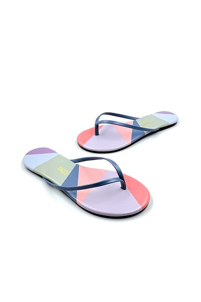 Tkees Classic Women's Geometric Patterned Multicolored Flip Flops