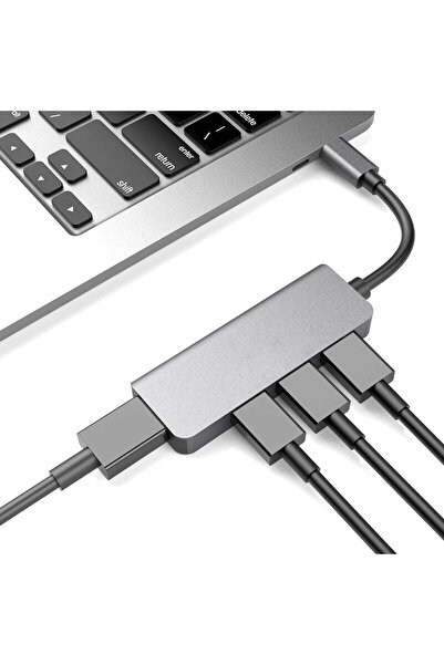 Fogy Macbook 13.6' Air 2022 M2 Notebook Usb Çoklayıcı 4 In 1 & Şarj Kablo Adaptör Type-c Hub