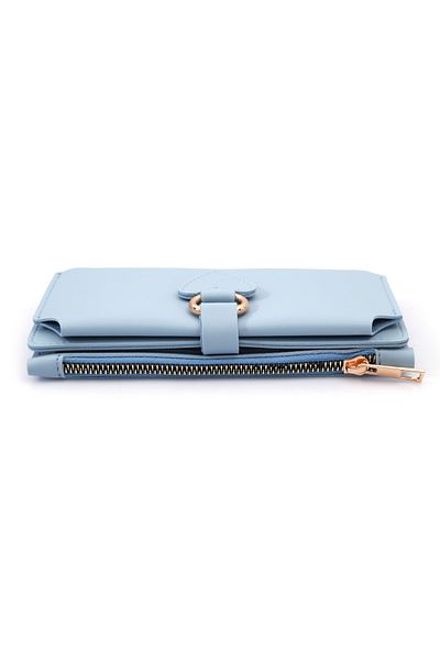 Womancraft Women's Wallet Baby Blue Pinterest Model Accessory Women's Wallet with Card Holder and Phone Compartment
