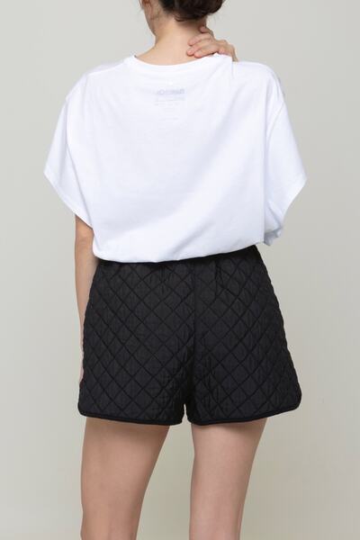 BASIC&CO Robin Black Quilted Shorts