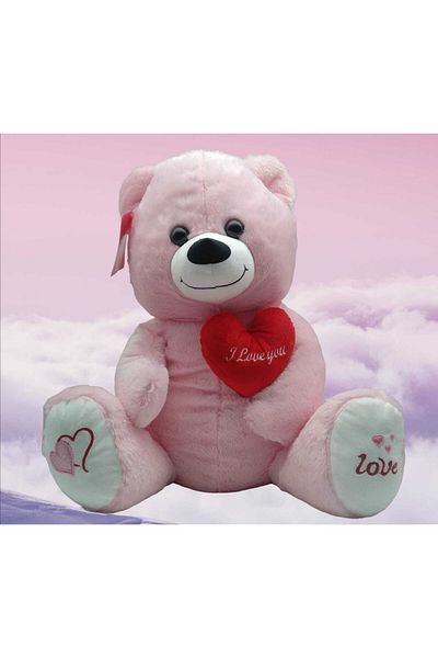 Shopiolog Plush Teddy Bear with Globe and Necklace Gift Valentine's Day Mother's Day Birthday Wedding Anniversary