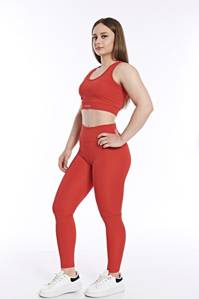 YEXECH Kadın Kare Yaka Sırt Detaylı Destekli Spor Sütyeni