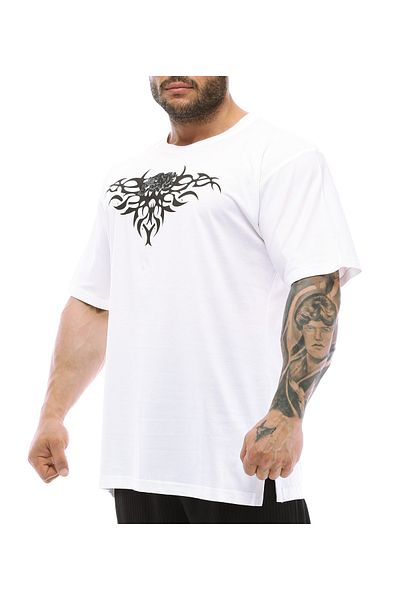 Big Sam White Cotton Body T-Shirt 2708