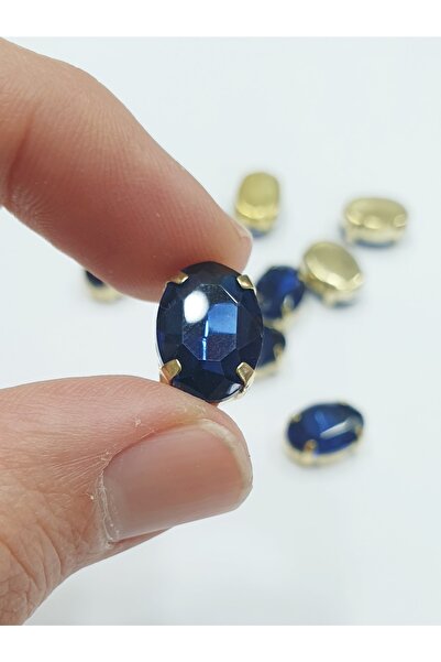 CRYSTALSHOP Kamen u kutiji - Ovalni tamnoplavi 10*14 mm (50AD)