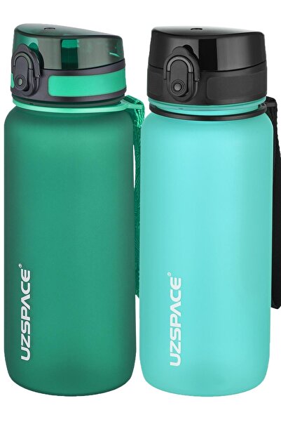 Uzspace طقم قارورة تريتان مكون من قطعتين سعة 650 مل و14 خيارًا مختلفًا للألوان