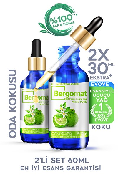 Evove Cosmetics Bergomat "oda Kokusu" Esansiyel Yağ Extra Boy 2x30ml Difüzör ...