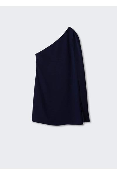 MANGO Woman Asimetrik Pelerin Elbise