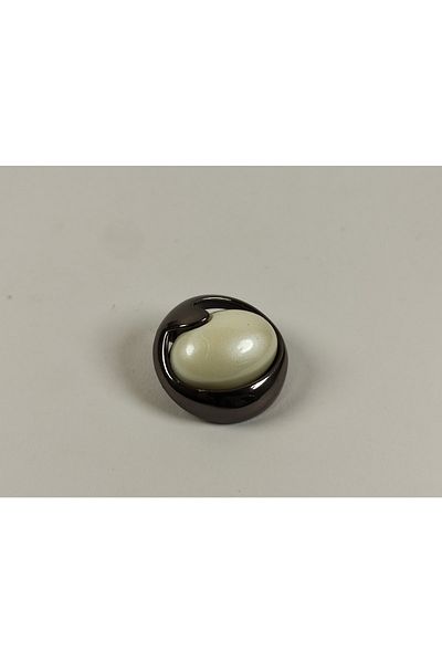 Kariyer Astar 10 Pieces of Buttons with 3 Cm Legs and Gold Top Black