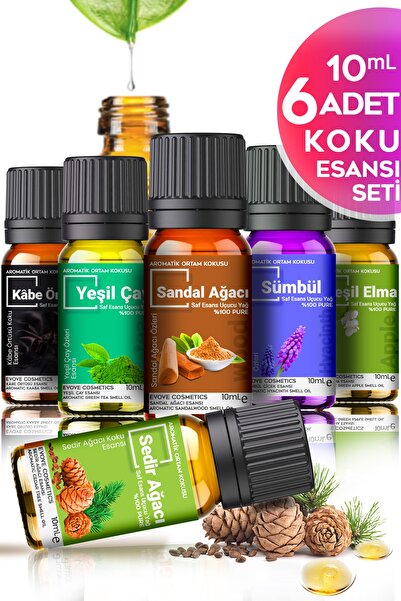 Cem Cosmetics Uçucu Yağ & Esansiyel Yağ 6'lı Oda Kokusu Buhardanlık Ve Difüzö...