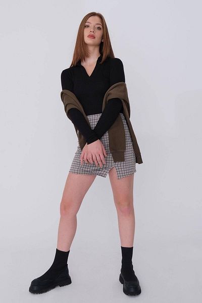 Addax Blouse - Black - Slim fit