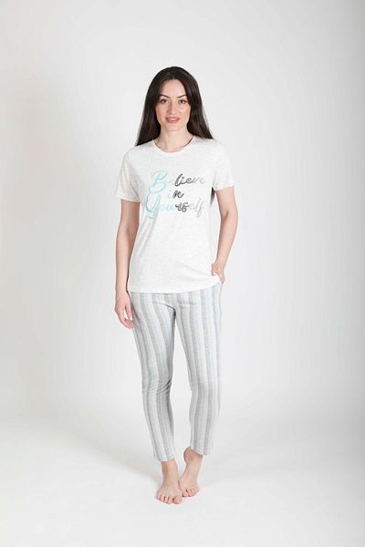 Kadınle Silk Embroidered Pajama Set
