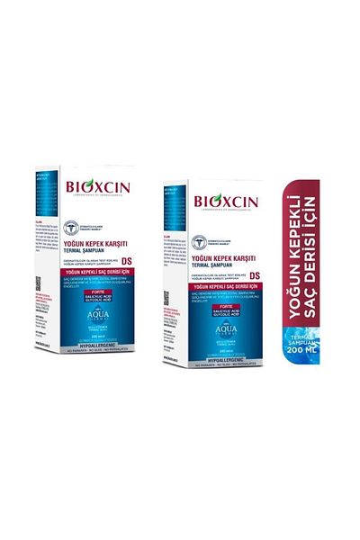 Bioxcin شامبو أكوا ثيرمال دي إس فورت 200 مل مكثف مضاد للقشرة - 2 قطعة