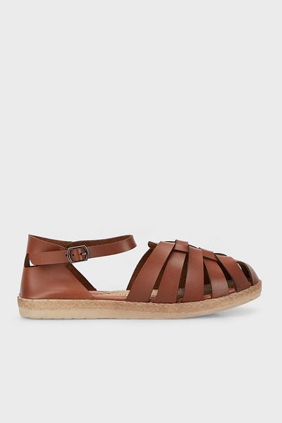İnci Belted Straw Detailed Espadrille Sandals