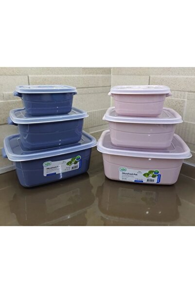 HOBBY LİFE Gree Home Microwave Storage Container 3 Pieces