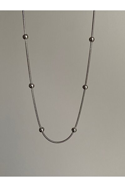 Owentis قلادة كاليفورنيا بسلسلة كعب فضي من الفولاذ - لا تشويه -