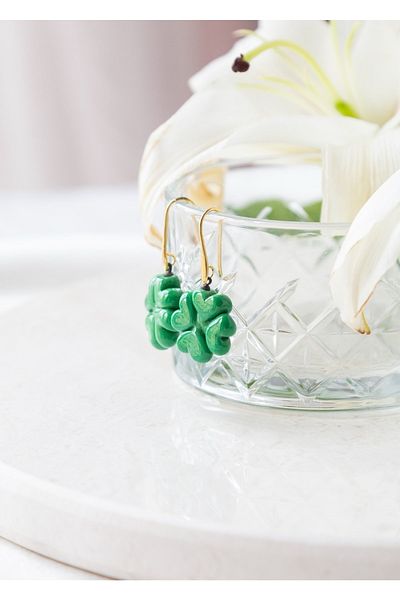 CHARMLUCKY Murano Clover Earrings