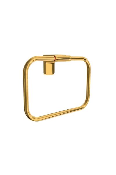 Zethome Suport pentru prosoape de baie pătrat, montat pe perete, din inox F1, Suport pentru prosoape de bucătărie, auriu, culoare aurie