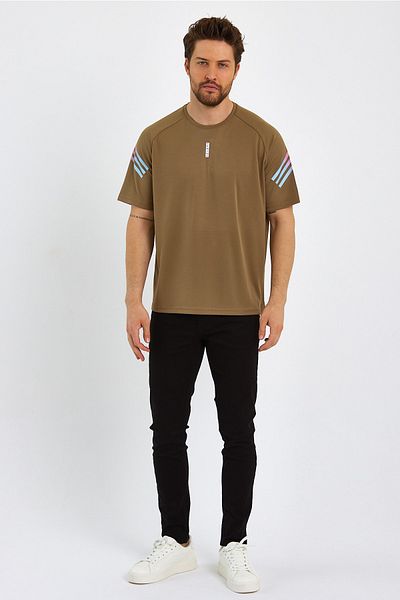 GENIUS STORE Κατάστημα ανδρικό αθλητικό μπλουζάκι με στάμπα Fitness, Training Fit T-shirt