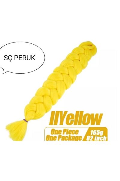 X-Pression X-pression 2 Yellow..african Braid Jumbo Hair African Braids Rasta Tiwist Black Braid 165 Gr