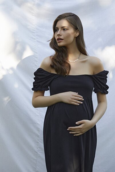 Style The Bump Asya Balon Kollu Hamile Elbise