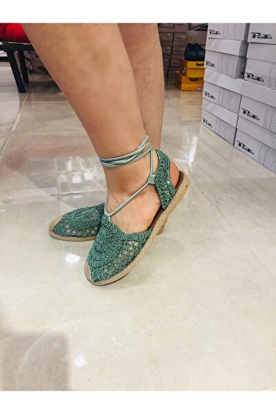PUNTO Arme Cıty Ac335109 Bağcıklı Örgü Espadril Rahat Ve Tam Kalıp Babet