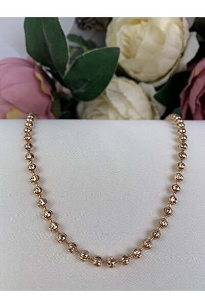 sedora jewelry Rodyum Kaplama Elma Kesimli Dorika Zincir Kolye (40cm)