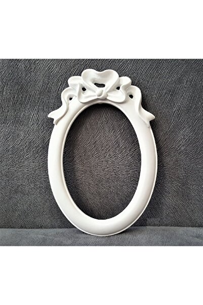 morlalem m Kurdele Kabartmalı 20cm Oval Çerçeve Silikon Kalıp K-231, Polyeste...