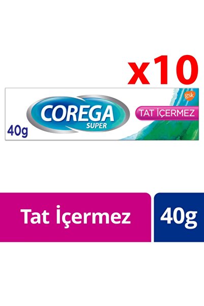 Corega Tat Içermez Protez Yapıştırıcı Krem 40gr - 10 Adet