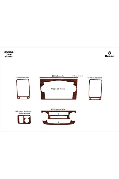 meriç cockpit design ميريتش ®   هوندا Cr-v 4x4 توريد أمامي مطلي بالماهوجني 8 ...